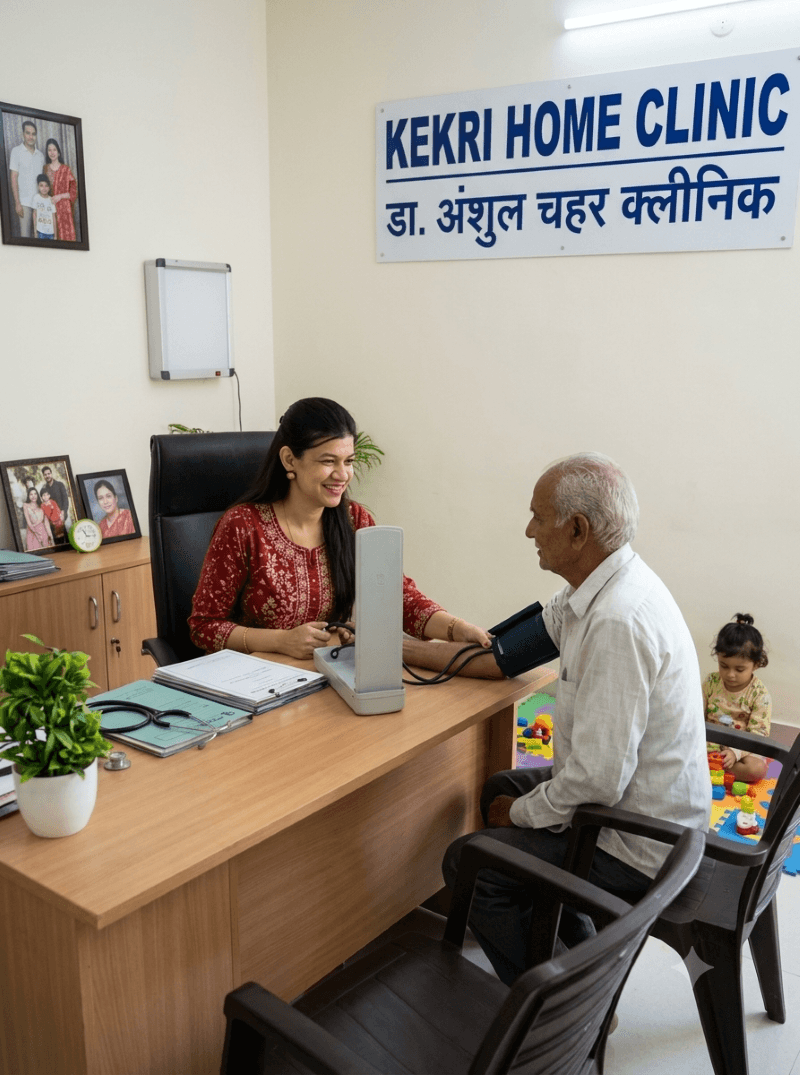 Exterior or consultation-room photo of Dr Anshul's home clinic in Kekri