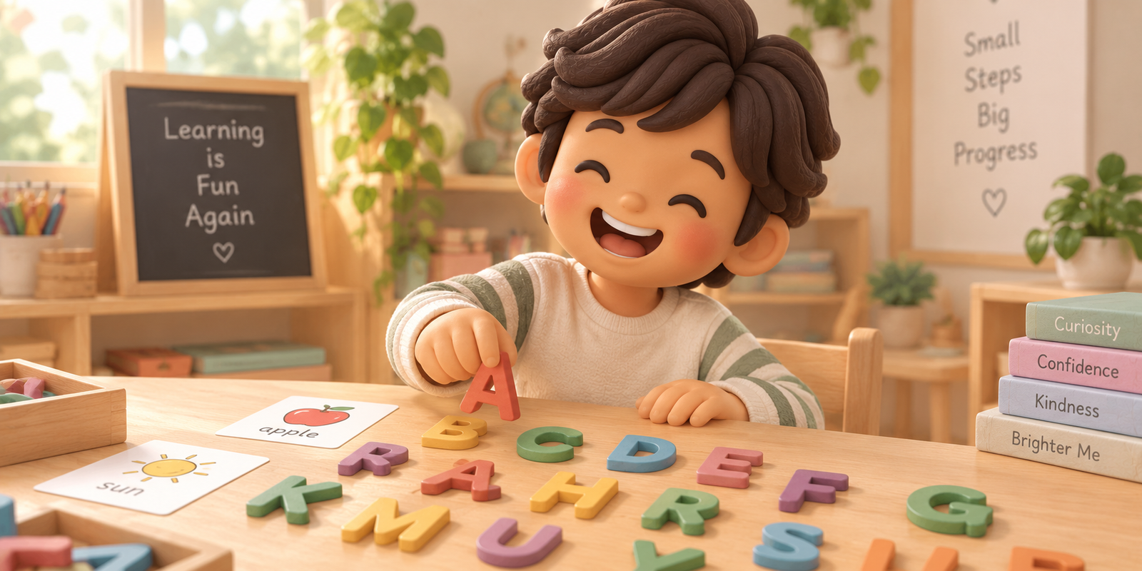 A child enjoying learning through play and games